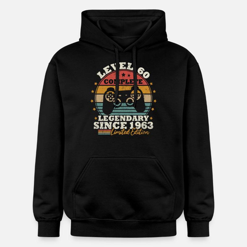 Niveau 60 débloqué - Sweat à capuche Softstyle® Gildan Unisexe - noir