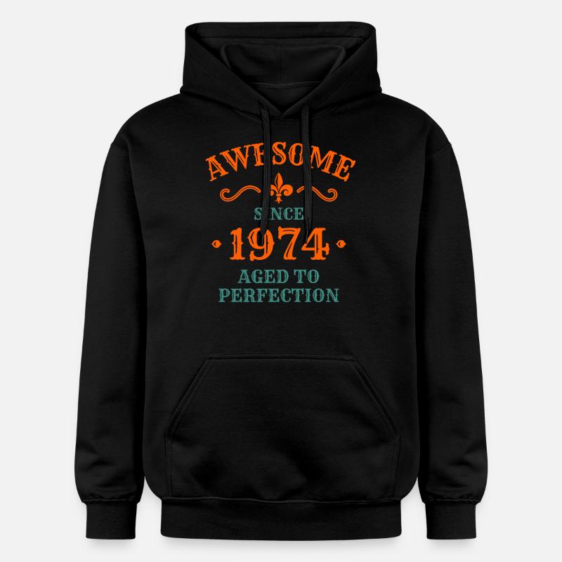 Anniversaire 1974 - Sweat à capuche Softstyle® Gildan Unisexe - noir
