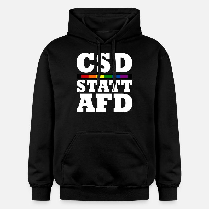 Csd statt afd - Gildan Unisex Softstyle® Midweight Hoodie - Schwarz