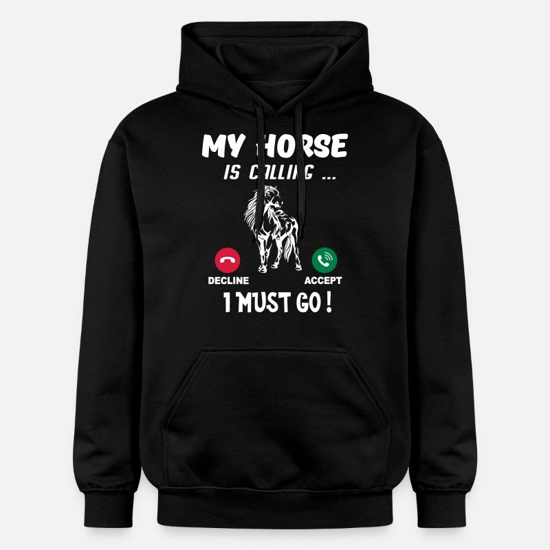 cheval - Sweat à capuche Softstyle® Gildan Unisexe - noir