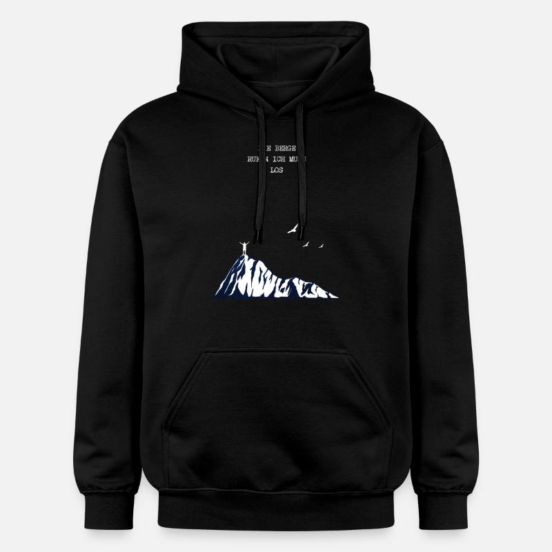 Wandern Minimalistisch - Gildan Unisex Softstyle® Midweight Hoodie - Schwarz