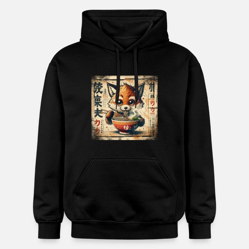 Fox Ramen - Sweat à capuche Softstyle® Gildan Unisexe - noir