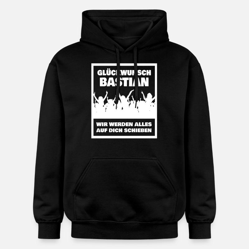 Prénom Bastian - Sweat à capuche Softstyle® Gildan Unisexe - noir