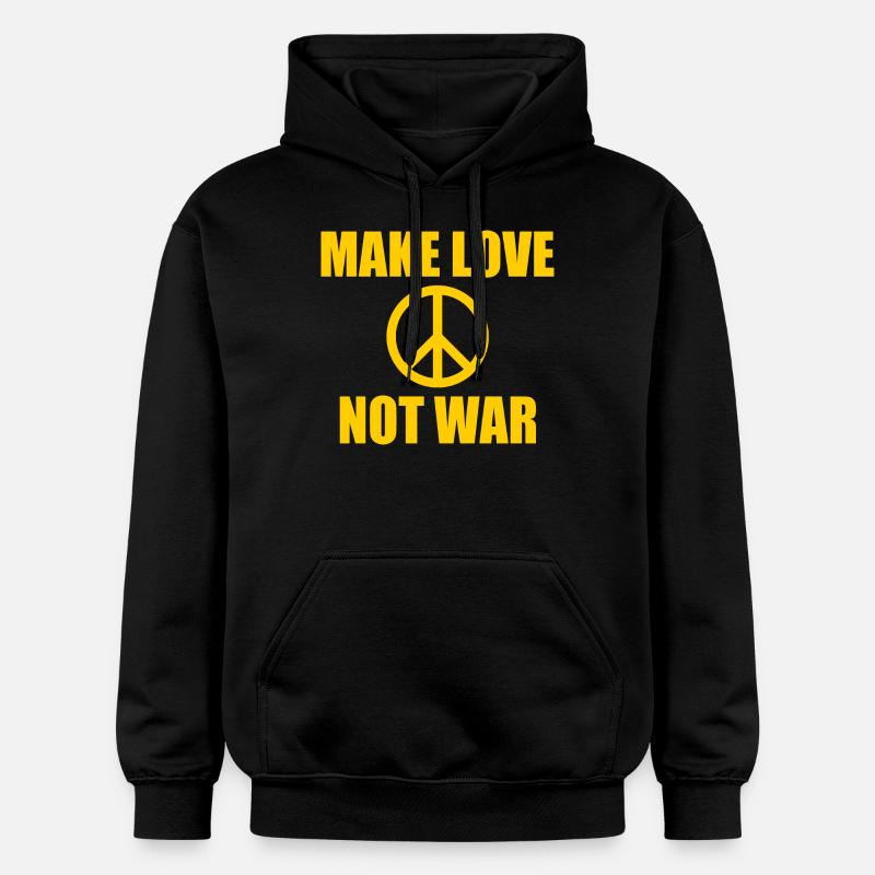 Make love not war - Sweat à capuche Softstyle® Gildan Unisexe - noir