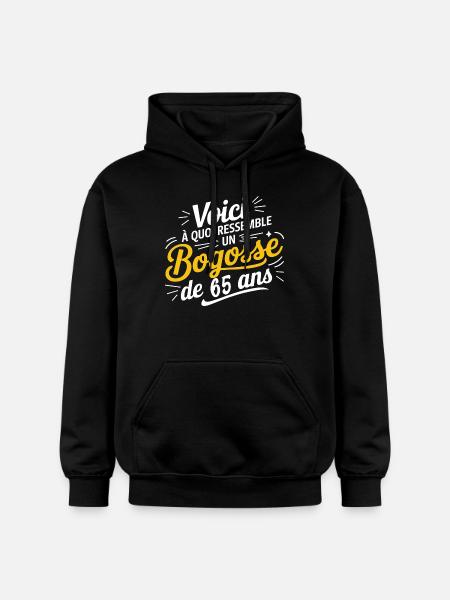 65 Year Old Bogosse - Gildan Unisex Softstyle® Midweight Hoodie - black