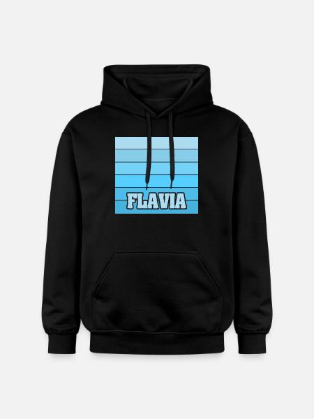 Women's name Flavia - Gildan Unisex Softstyle® Midweight Hoodie - black