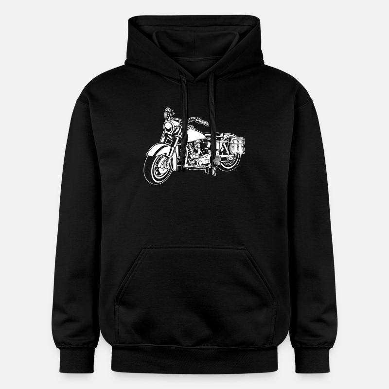 Chopper moto 10_weiß - Sweat à capuche Softstyle® Gildan Unisexe - noir