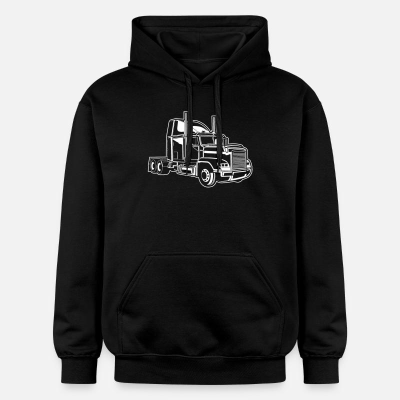 Camion / camion 02_weiß - Sweat à capuche Softstyle® Gildan Unisexe - noir