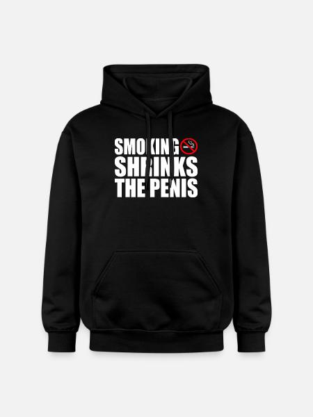 Smoking shrinks the penis - Gildan Unisex Softstyle® Midweight Hoodie - black