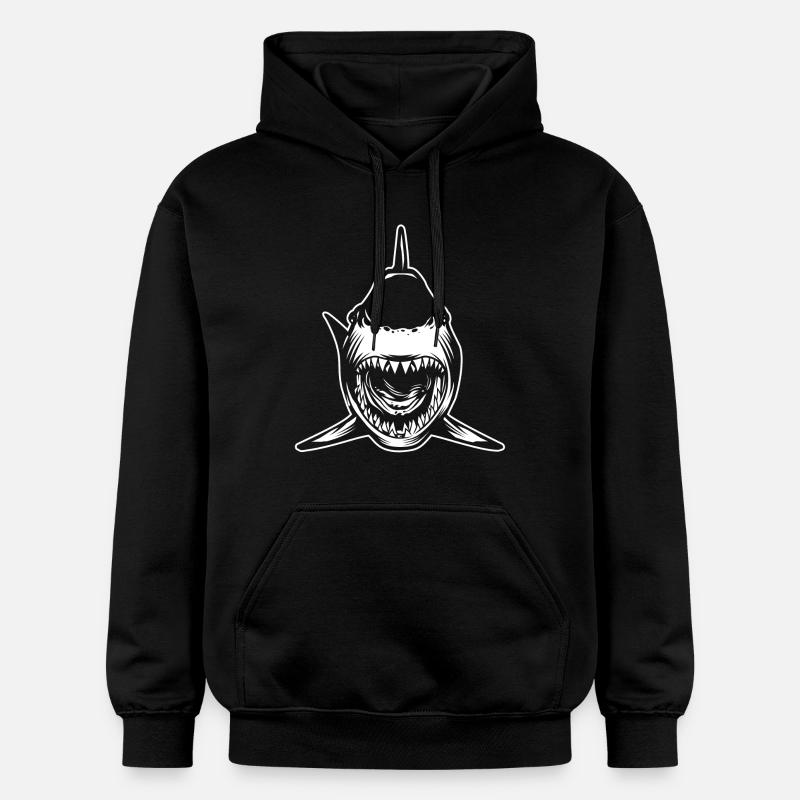 Requin gueule ouverte - Sweat à capuche Softstyle® Gildan Unisexe - noir