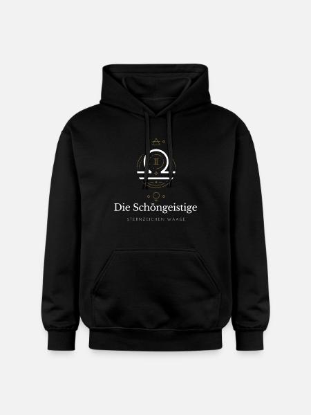 Waage Sternzeichen Glyphen - Gildan Unisex Softstyle® Midweight Hoodie - Schwarz