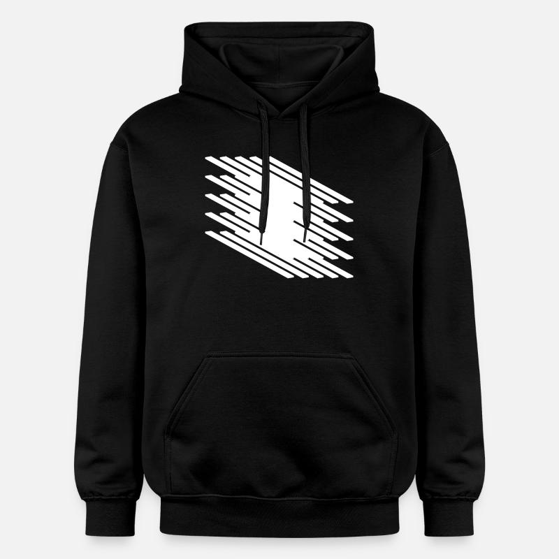 Abstract Dynamic Line Pattern - Gildan Unisex Softstyle® Midweight Hoodie - black