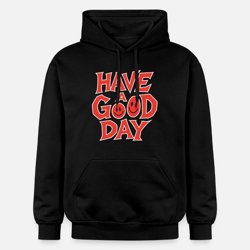 Impression de motivation sourire édifiant - Sweat à capuche Softstyle® Gildan Unisexe - noir