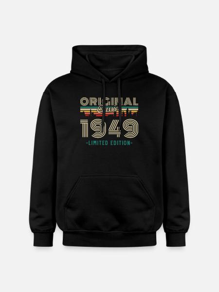 1949 Vintage Retro fødselsdagsgave - Gildan Softstyle® Midweight unisex-hoodie - sort