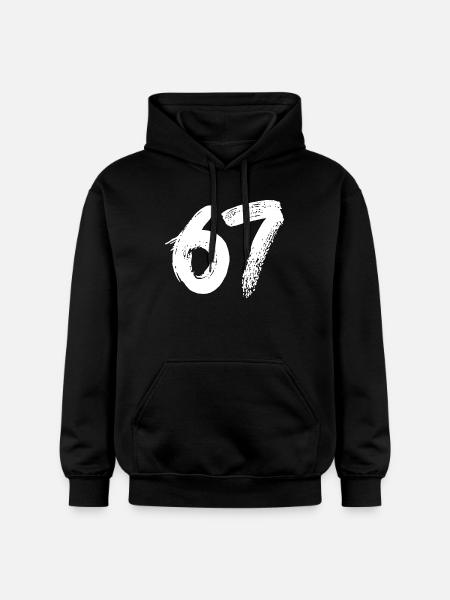 67 White Paint - Gildan Unisex Softstyle® Midweight Hoodie - black