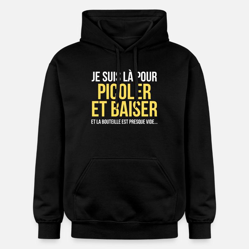 Picoler Baiser Humour Adulte - Sweat à capuche Softstyle® Gildan Unisexe - noir
