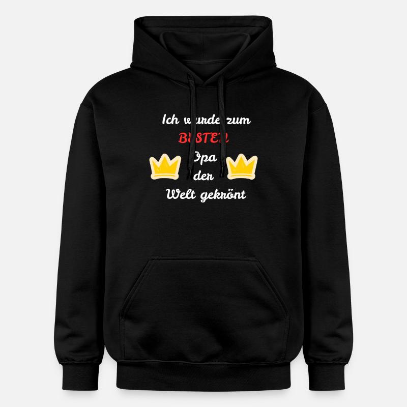 Couronné meilleur grand-père du monde - Sweat à capuche Softstyle® Gildan Unisexe - noir
