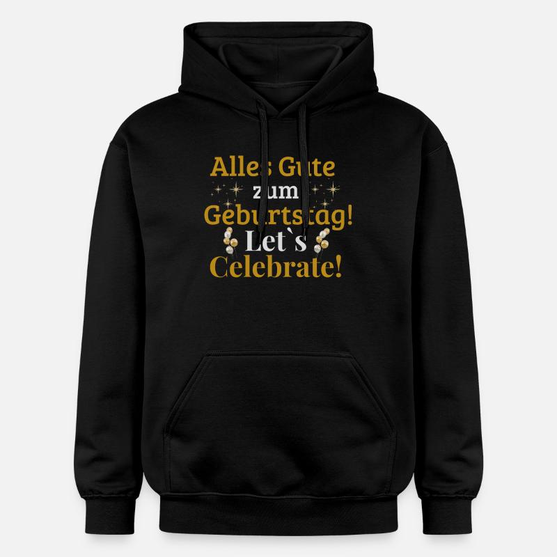 Joyeux anniversaire ! Fêtons ça ! - Sweat à capuche Softstyle® Gildan Unisexe - noir
