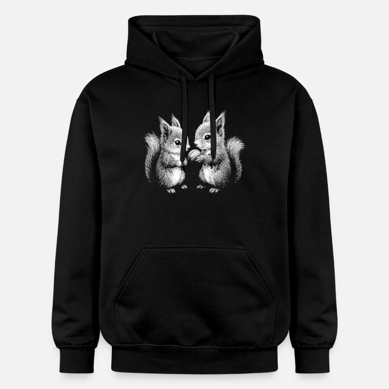 Écureuil - Sweat à capuche Softstyle® Gildan Unisexe - noir