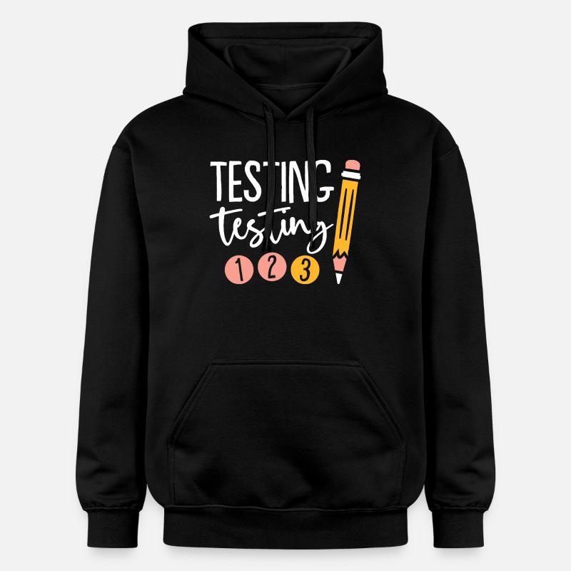 Testing Pencil Doodles on Black - Gildan Unisex Softstyle® Midweight Hoodie - black