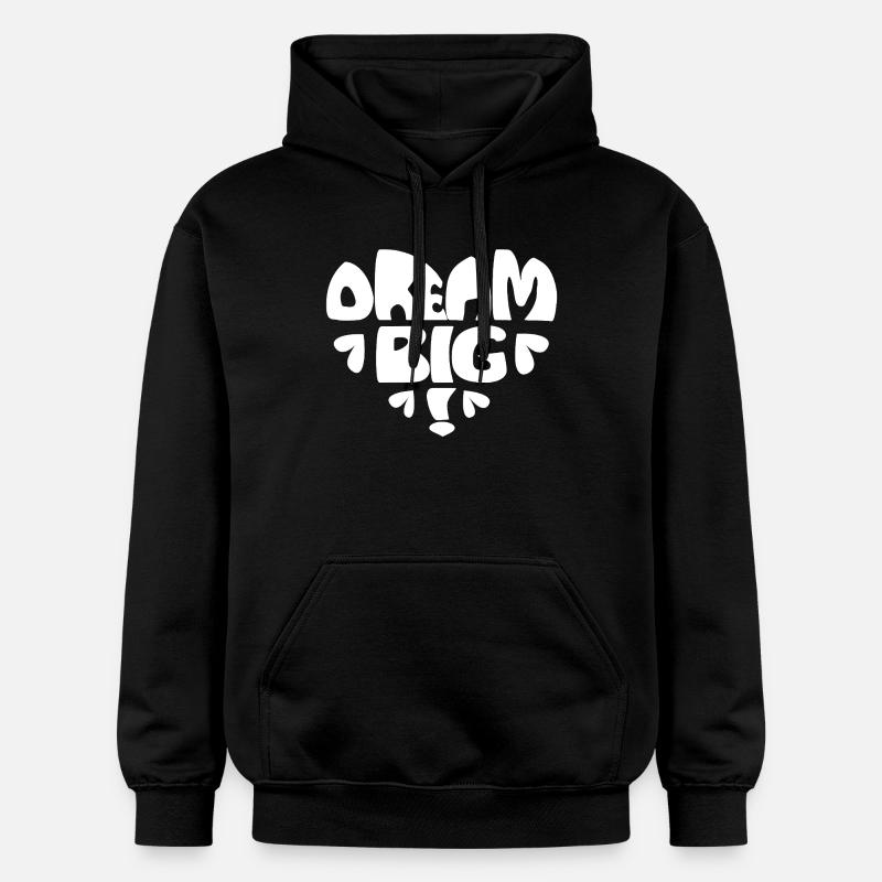 Rêvez grand ! Blanc - Sweat à capuche Softstyle® Gildan Unisexe - noir