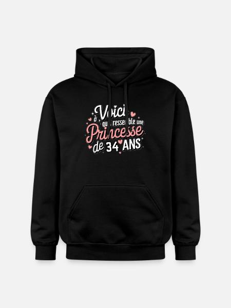 34-Year-Old Princess - Gildan Unisex Softstyle® Midweight Hoodie - black
