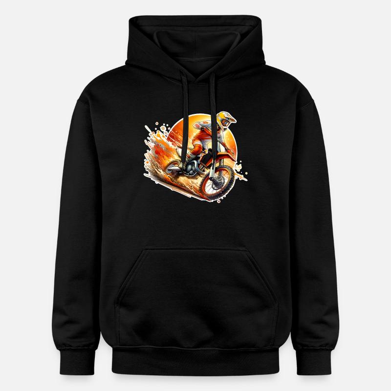 Motocross - Sweat à capuche Softstyle® Gildan Unisexe - noir