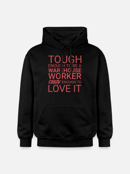 Warehouse Worker Crazy - Gildan Unisex Softstyle® Midweight Hoodie - black