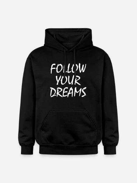 follow your dreams - Gildan Unisex Softstyle® Midweight Hoodie - black