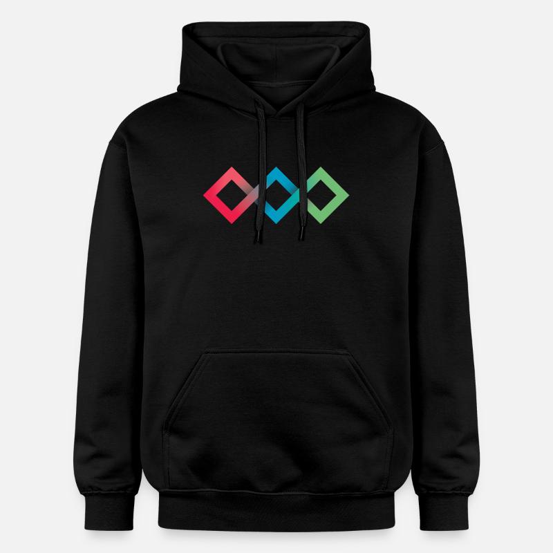 Fluo Diamonds - Sweat à capuche Softstyle® Gildan Unisexe - noir