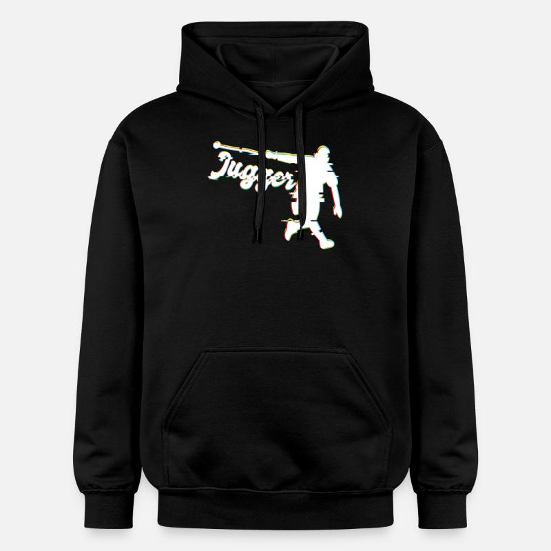 Glitched Funny Jugger - Sweat à capuche Softstyle® Gildan Unisexe - noir