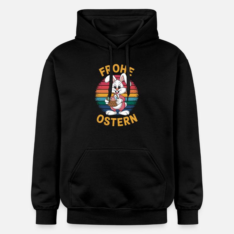 Joyeuses Pâques drôle - Sweat à capuche Softstyle® Gildan Unisexe - noir