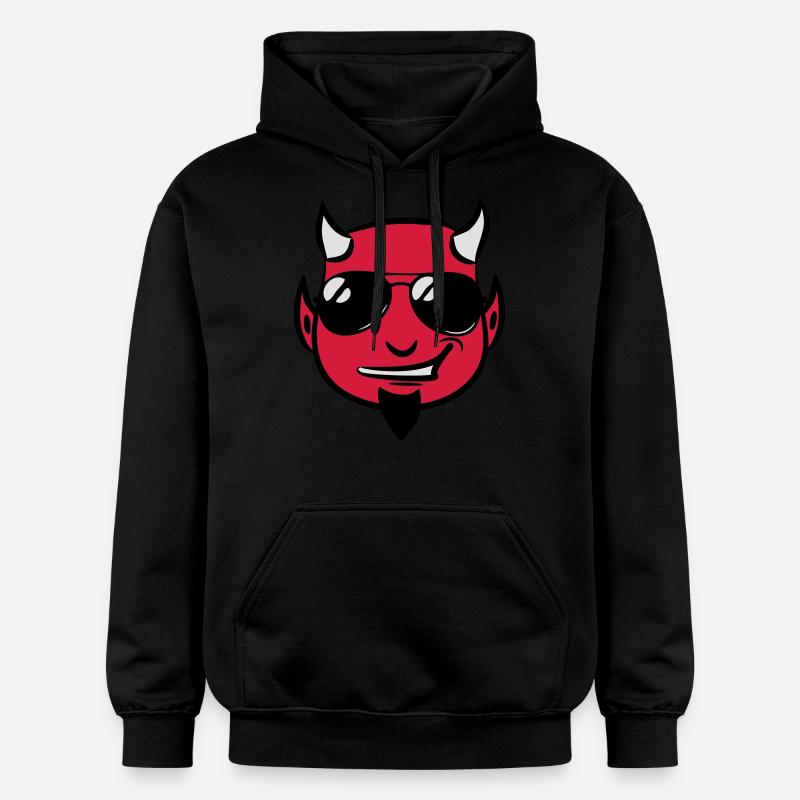Devil deceitful goatee sunglasses - Gildan Unisex Softstyle® Midweight Hoodie - black