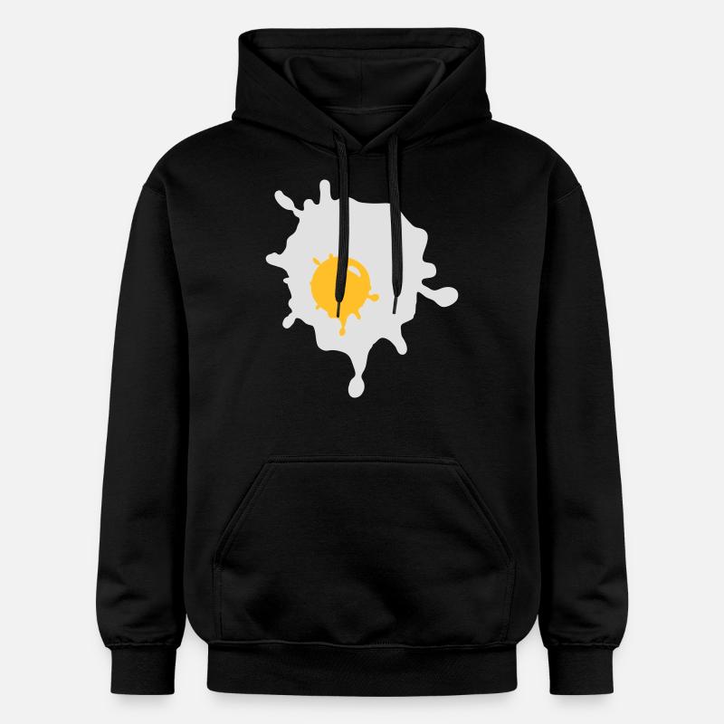 Fried egg - V2 - Gildan Unisex Softstyle® Midweight Hoodie - black