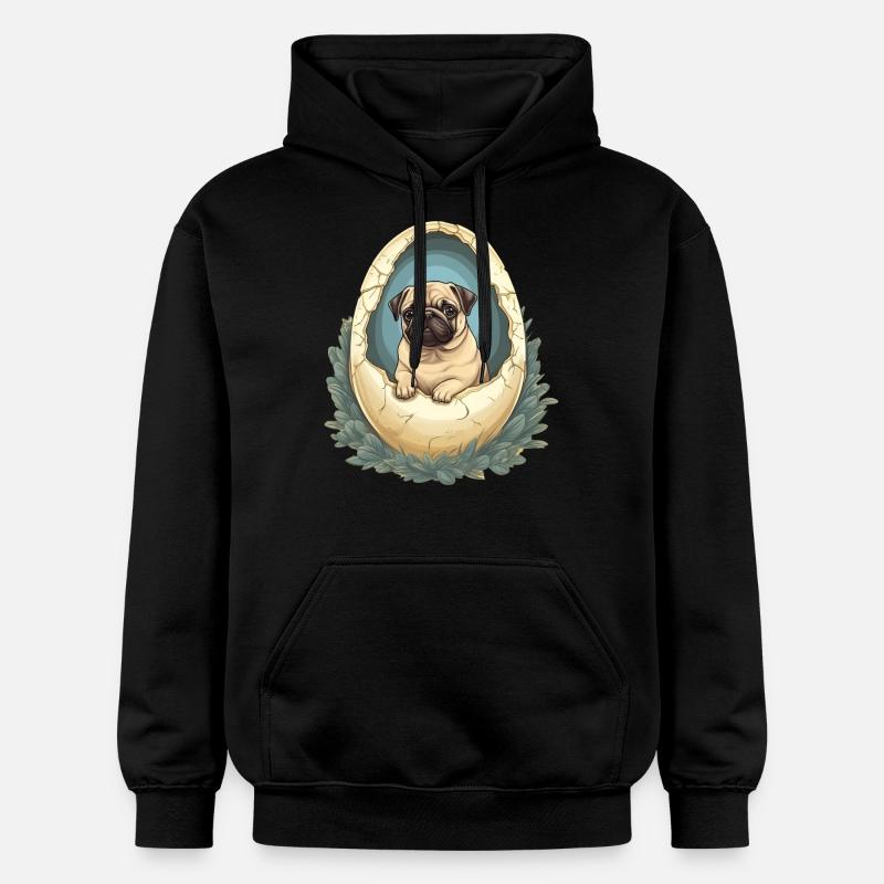 Carlin Hatches de Eggshell - Mignon - Sweat à capuche Softstyle® Gildan Unisexe - noir