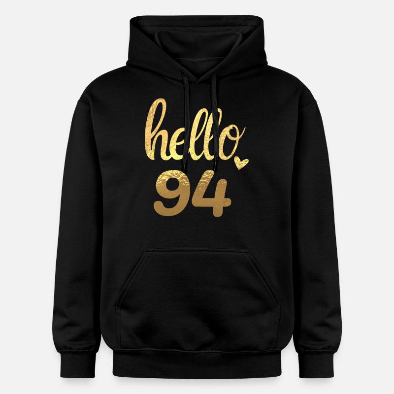 Hello 94 doré - Sweat à capuche Softstyle® Gildan Unisexe - noir