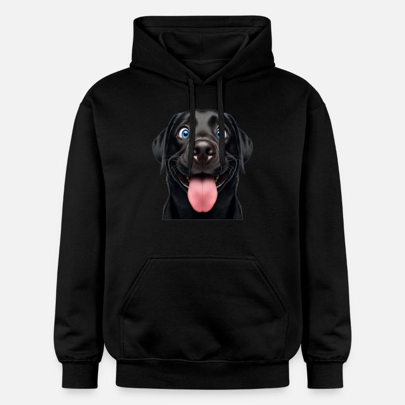 Happy Black Lab - Sweat à capuche Softstyle® Gildan Unisexe - noir