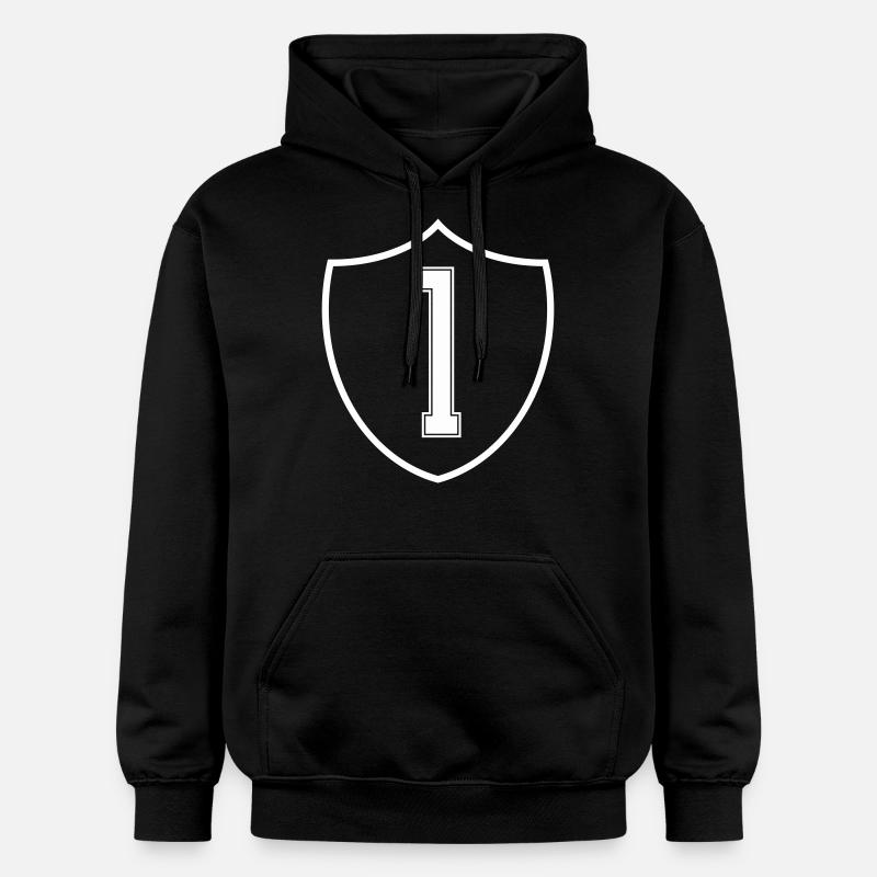 1 blason - Sweat à capuche Softstyle® Gildan Unisexe - noir