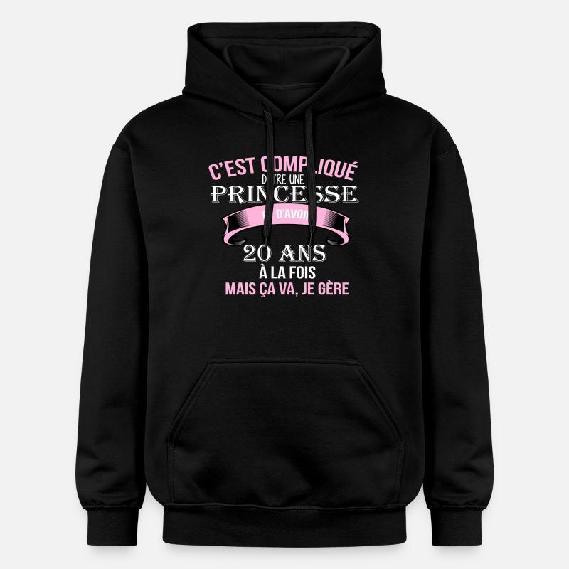 20 ans - Sweat à capuche Softstyle® Gildan Unisexe - noir