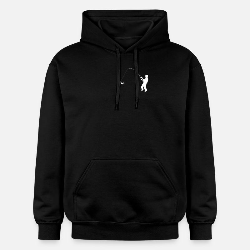 Angler Evolution Pocket Geschenkidee - Gildan Unisex Softstyle® Midweight Hoodie - Schwarz