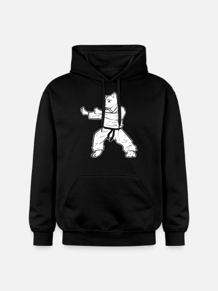 Karate Cat Self Defense - Gildan Unisex Softstyle® Midweight Hoodie - black