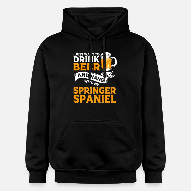Épagneul springer - Sweat à capuche Softstyle® Gildan Unisexe - noir