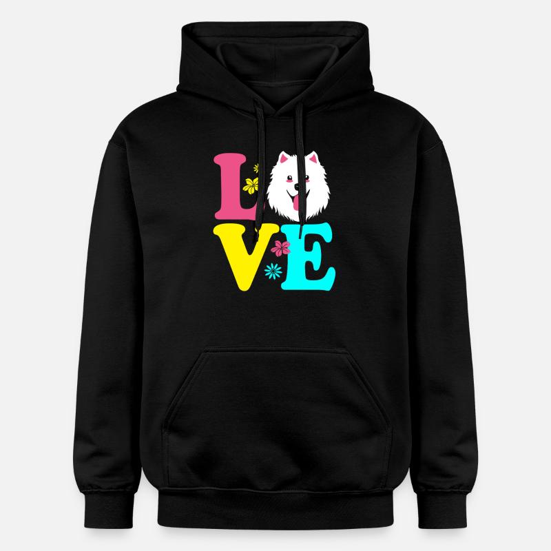 Chien Samoyède Samoyède - Sweat à capuche Softstyle® Gildan Unisexe - noir
