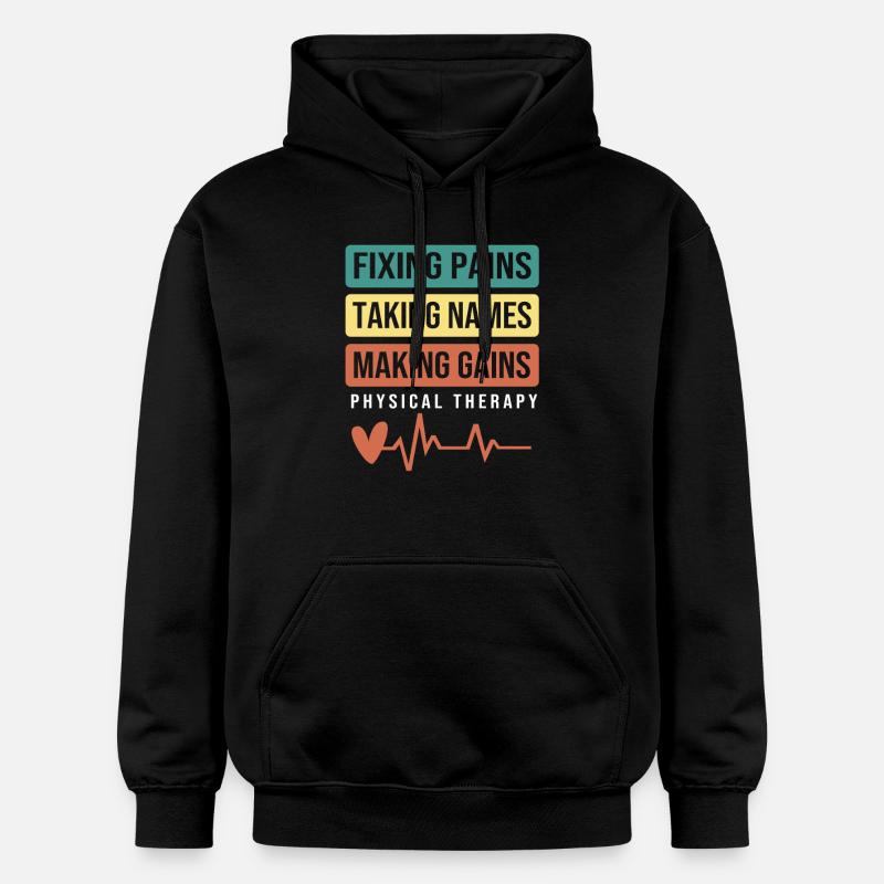 Kinésithérapie Kinésithérapeute - Sweat à capuche Softstyle® Gildan Unisexe - noir