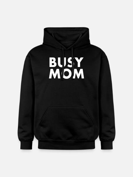 Busy mom - Gildan Unisex Softstyle® Midweight Hoodie - black