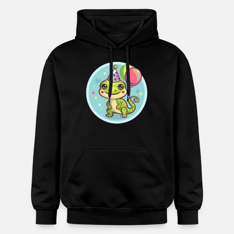 Lézard Anniversaire Bébé - Sweat à capuche Softstyle® Gildan Unisexe - noir