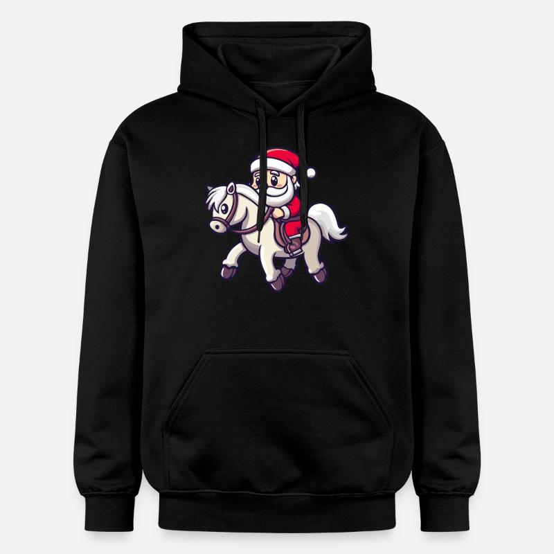 Cheval Père Noël - Sweat à capuche Softstyle® Gildan Unisexe - noir