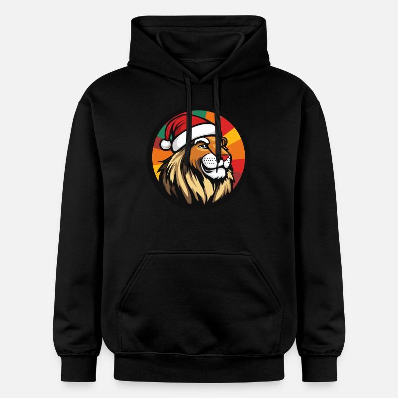 Noël Lion Noël - Sweat à capuche Softstyle® Gildan Unisexe - noir