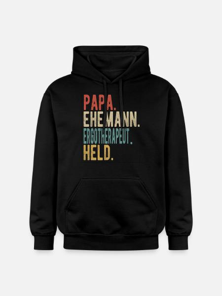 Ergotherapeut Papa Ehemann Held - Gildan Unisex Softstyle® Midweight Hoodie - Schwarz