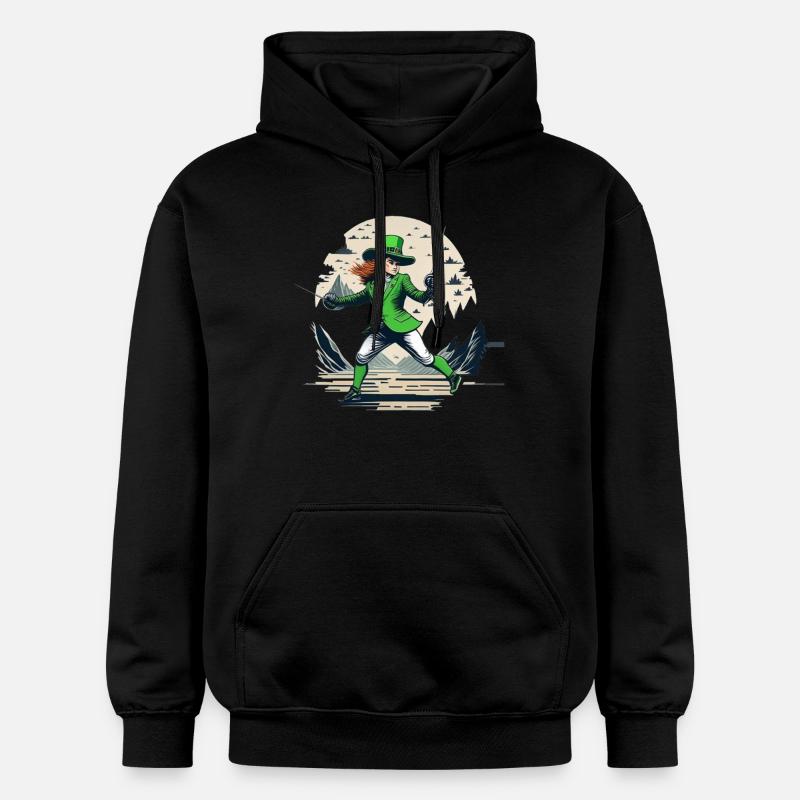 Clôture Trèfle de la Saint-Patrick - Sweat à capuche Softstyle® Gildan Unisexe - noir